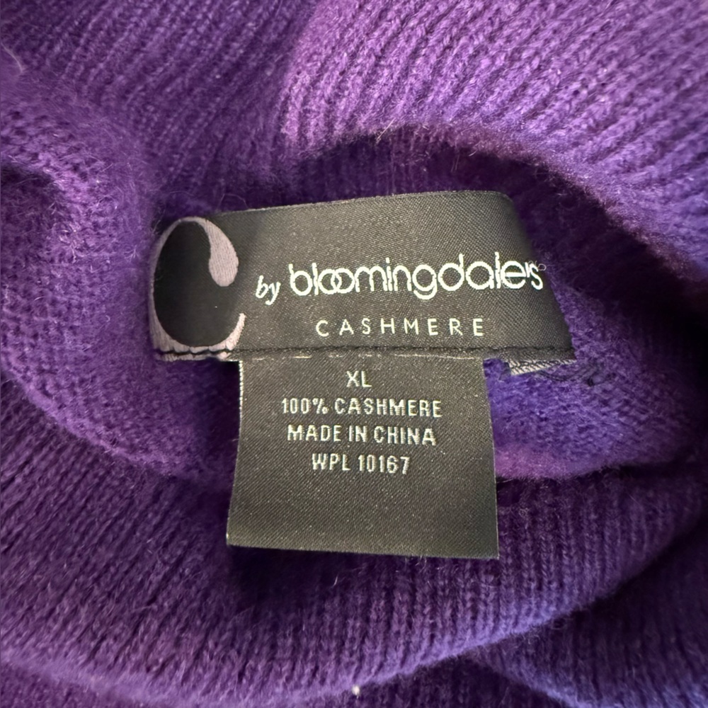 Bloomingdale’s Cashmere Turtleneck Sweater, XL - Picture 8 of 12